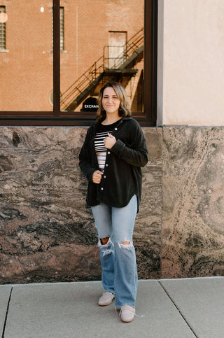 All Day Knit Denim Jacket, Vintage Black