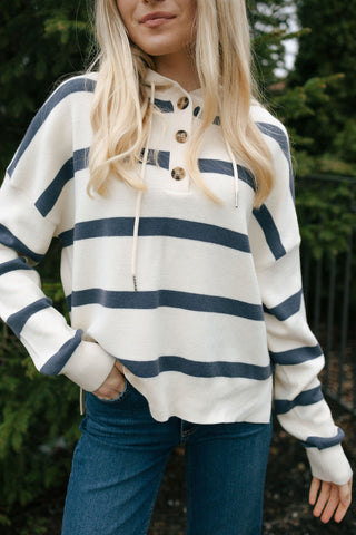 Brighton Top, White Blue