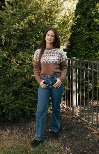 Brown Aztec Sweater