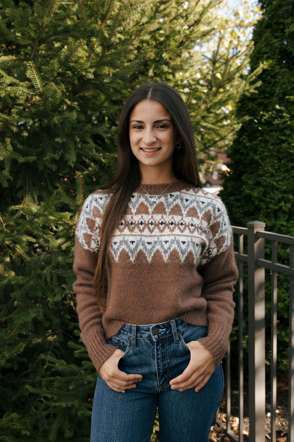 Brown Aztec Sweater