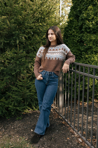 Brown Aztec Sweater