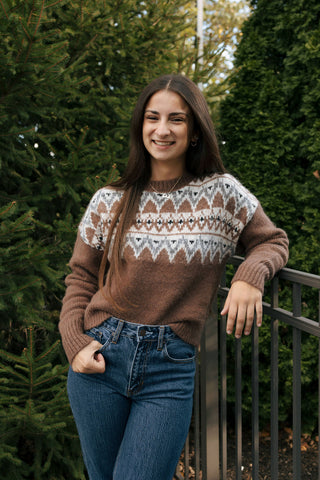 Brown Aztec Sweater