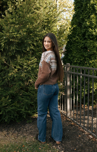 Brown Aztec Sweater