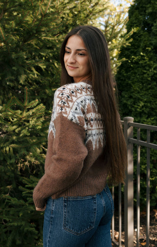 Brown Aztec Sweater