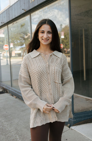 Mixed Cable Cardigan