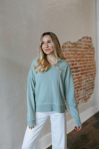 Capri Sweatshirt, Blue Surf