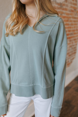 Capri Sweatshirt, Blue Surf