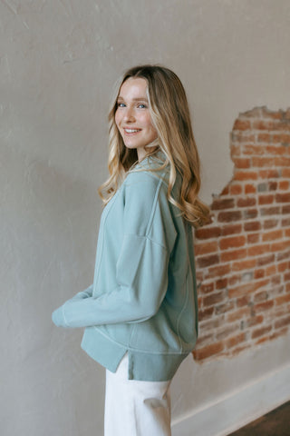 Capri Sweatshirt, Blue Surf