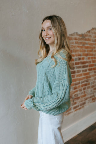 Harriet Sweater, Blue Surf