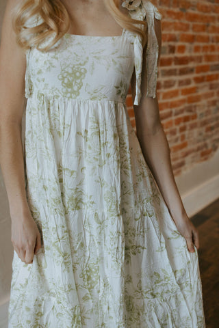 Fruit Blossom Dress, Olive