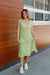 Midi Floral Dress, Green