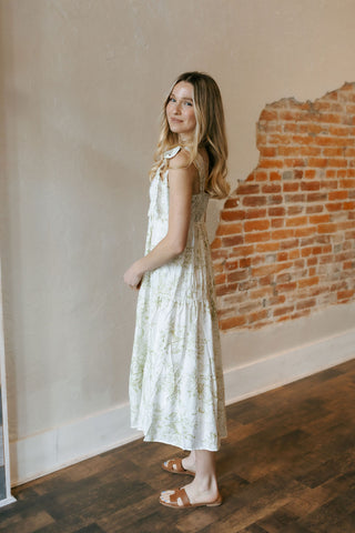 Fruit Blossom Dress, Olive