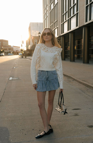 Crochet Lace Sweater *final sale*