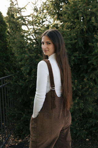 Cord Jumpsuit, Brown *final sale*