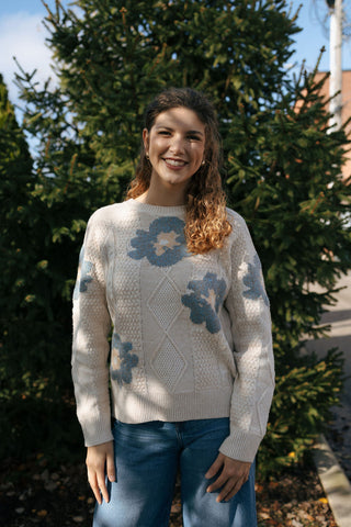 Floral Pattern Sweater