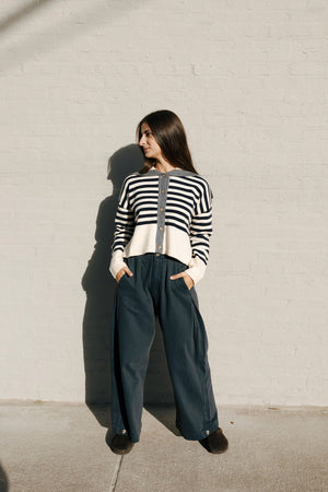 Wide Leg Pants, Charcoal