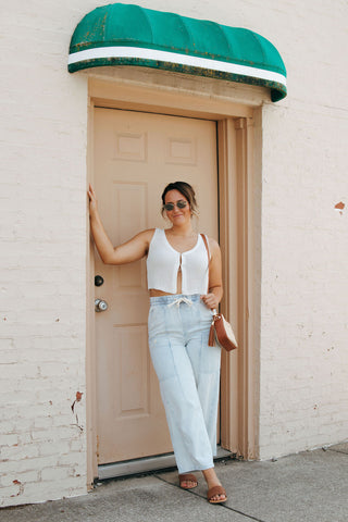 Crochet Vest, Ivory