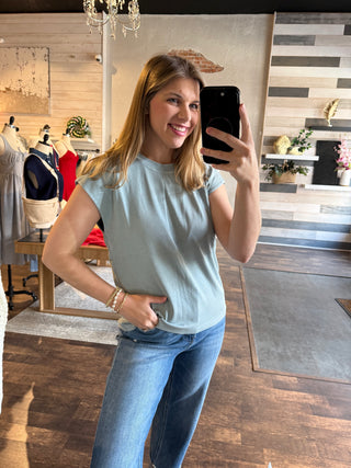 Bella Tee, Mineral Blue - The Red Thread Boutique