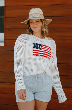 American Flag Sweater