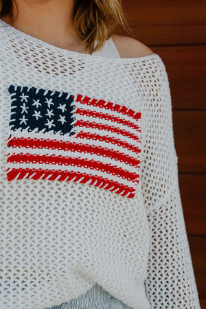 American Flag Sweater