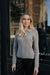 Pearl Collar Sweater, Gray