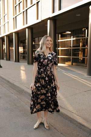 Velvet Floral Dress