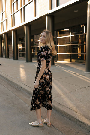 Velvet Floral Dress