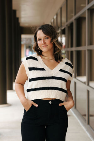 Newcomer Vest, Black Stripe