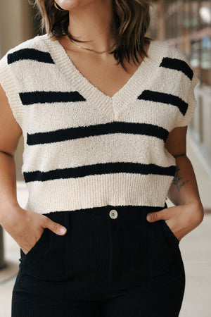 Newcomer Vest, Black Stripe