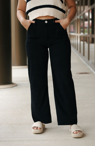 Cord Pants, Black *final sale*