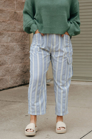 Stripe Pants, Blue