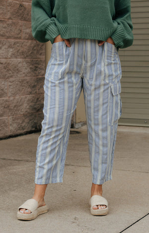 Stripe Pants, Blue