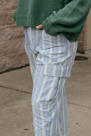 Stripe Pants, Blue