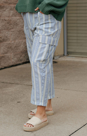 Stripe Pants, Blue