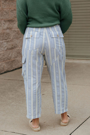 Stripe Pants, Blue