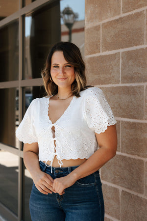 Eyelet Crop Top