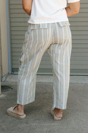 Stripe Pants, Olive