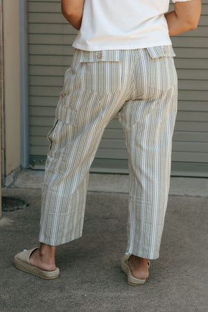 Stripe Pants, Olive