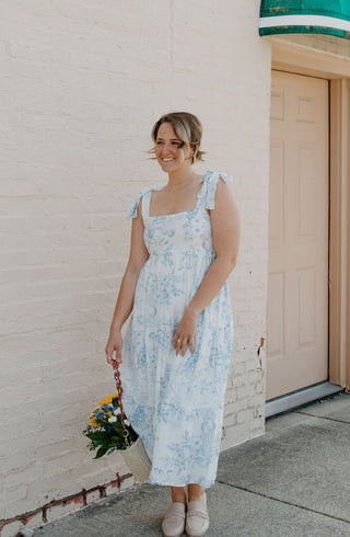 Fruit Blossom Dress, Blue