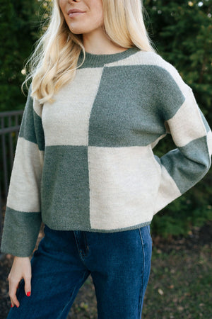 Rosi Blocked Sweater, Palm Green by Z Supply