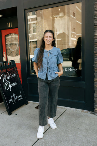 Paneled Stretch Pants, Black *final sale*