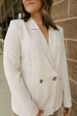 Double Breasted Blazer, Khaki