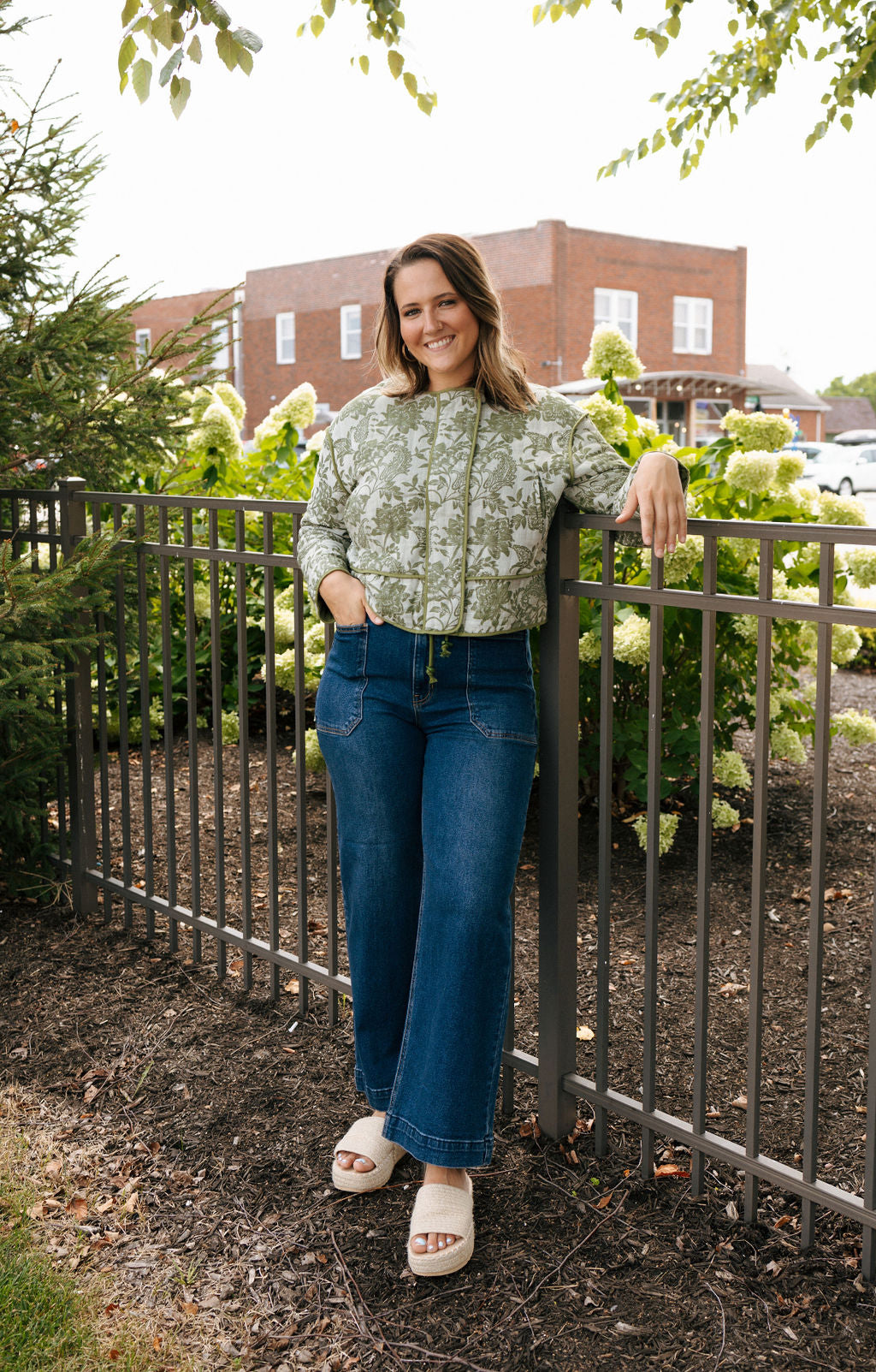 Green Floral Jacket