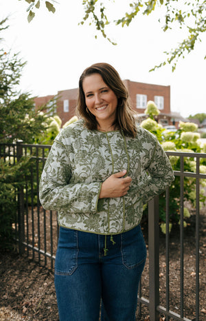 Green Floral Jacket