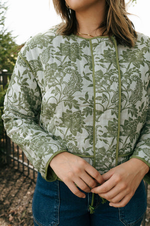 Green Floral Jacket