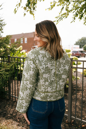 Green Floral Jacket