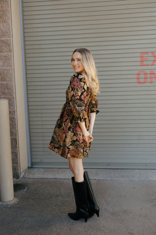 Floral Tapestry Dress