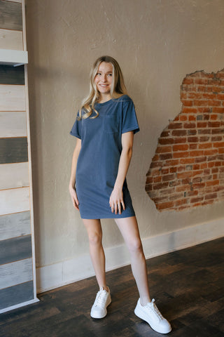 Kick Back Dress, Vintage Indigo