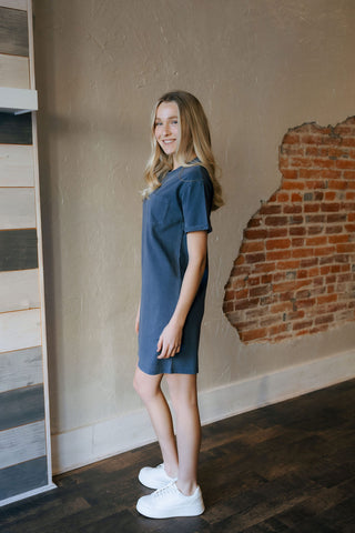 Kick Back Dress, Vintage Indigo