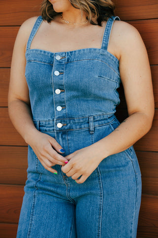 Corset Denim Jumpsuit *final sale*